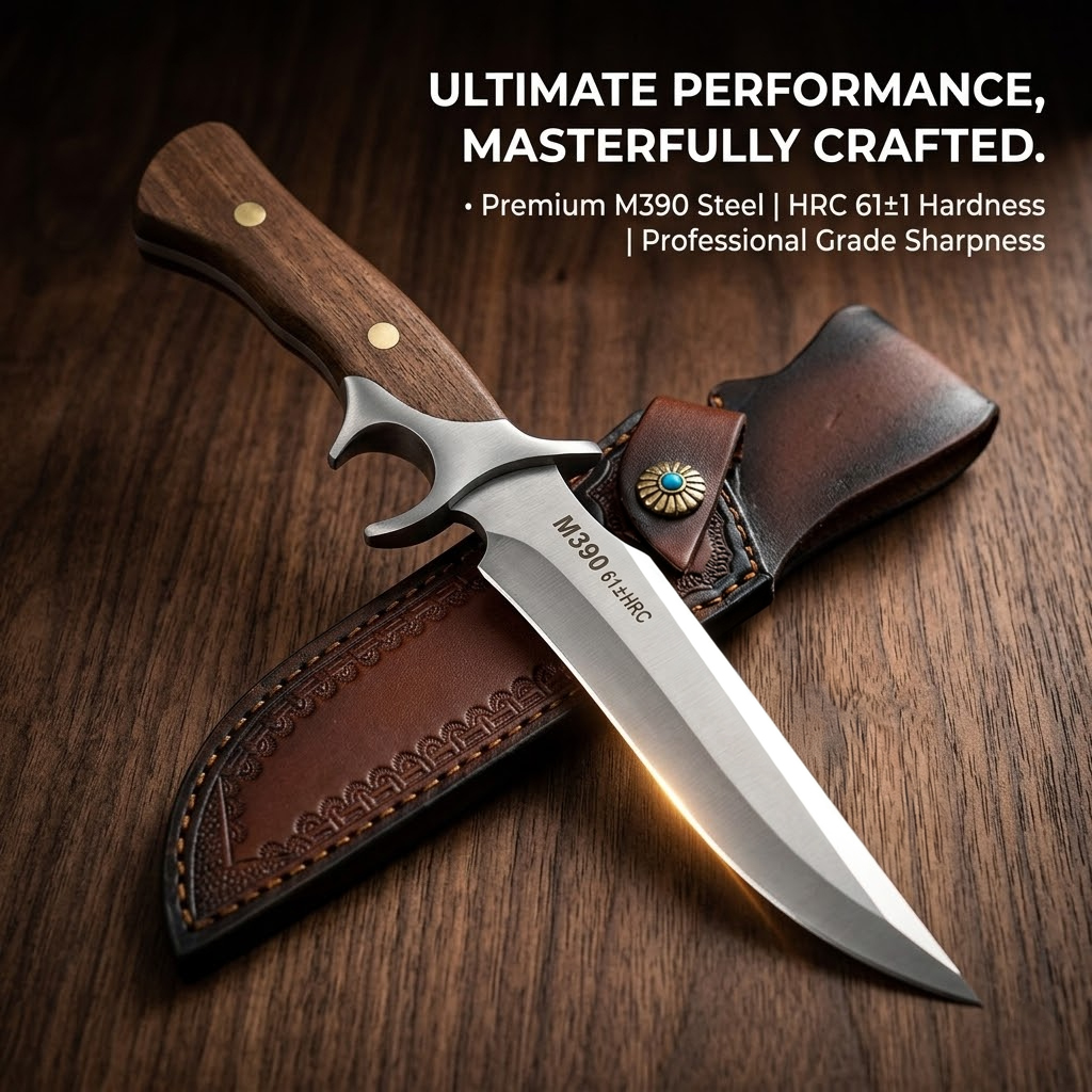 Outdoor Pocket knife M390 stee - Bushcraft Knife Fixed บทวิจารณ์และราคา