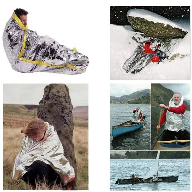 160*210cm 3 PCS Emergency Myra - Survival Blanket Reflective บทวิจารณ์และราคา