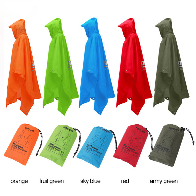 3 In 1 Outdoor Raincoat Hooded - Emergency Poncho Rain บทวิจารณ์และราคา