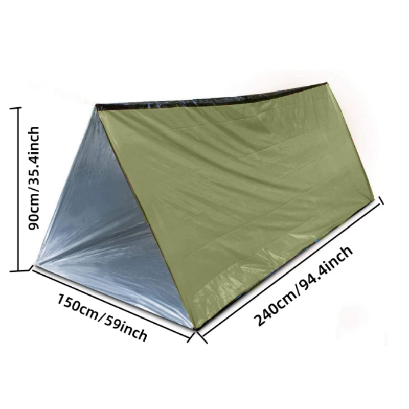 2 Person Reusable Mylar Tube E - Emergency Mylar Tent บทวิจารณ์และราคา