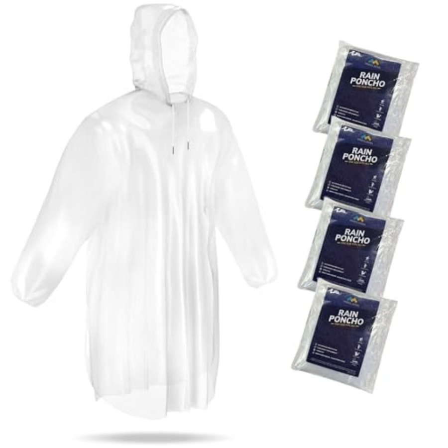 Mindful Design Rain Ponchos wi - Emergency Poncho Rain บทวิจารณ์และราคา
