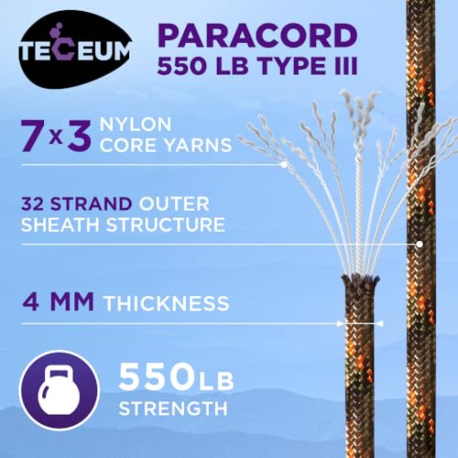 Reflective Paracord Rope 1000  - Para Cord 1000Ft บทวิจารณ์และราคา
