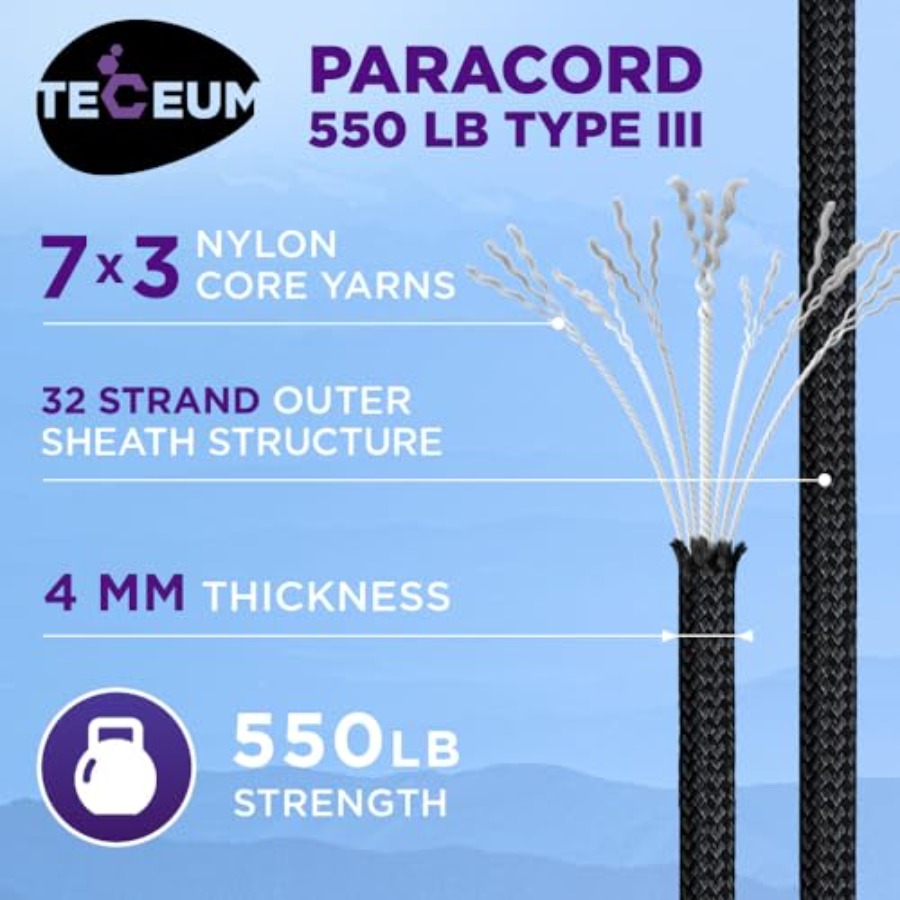 Reflective Paracord Rope 1000  - Para Cord 1000Ft บทวิจารณ์และราคา
