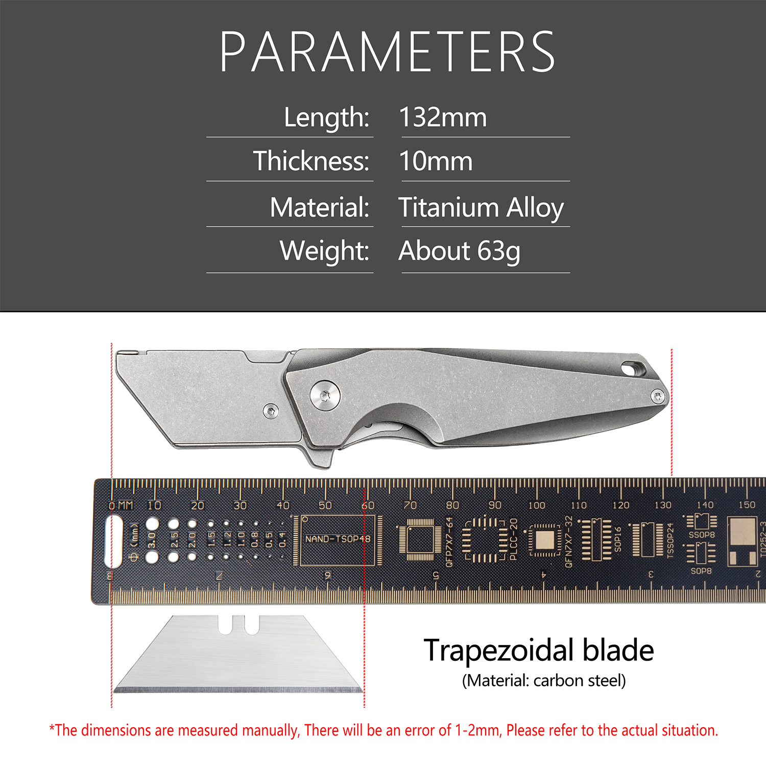  Titanium Alloy Utility Knife - Bushcraft Knife Fixed บทวิจารณ์และราคา
