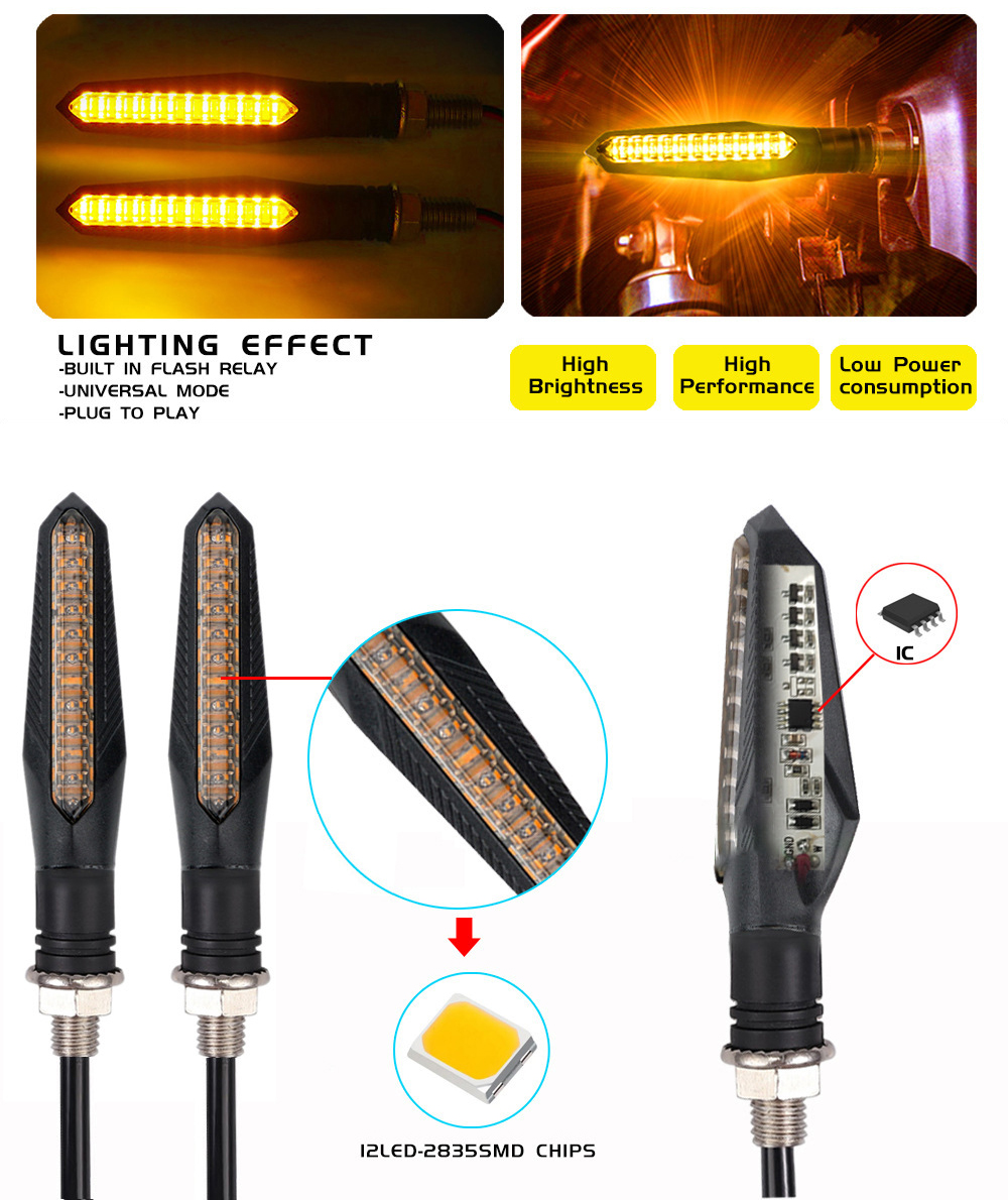 4PCS 12V Motorcycle LED Turn S - Sos Light Strobe บทวิจารณ์และราคา