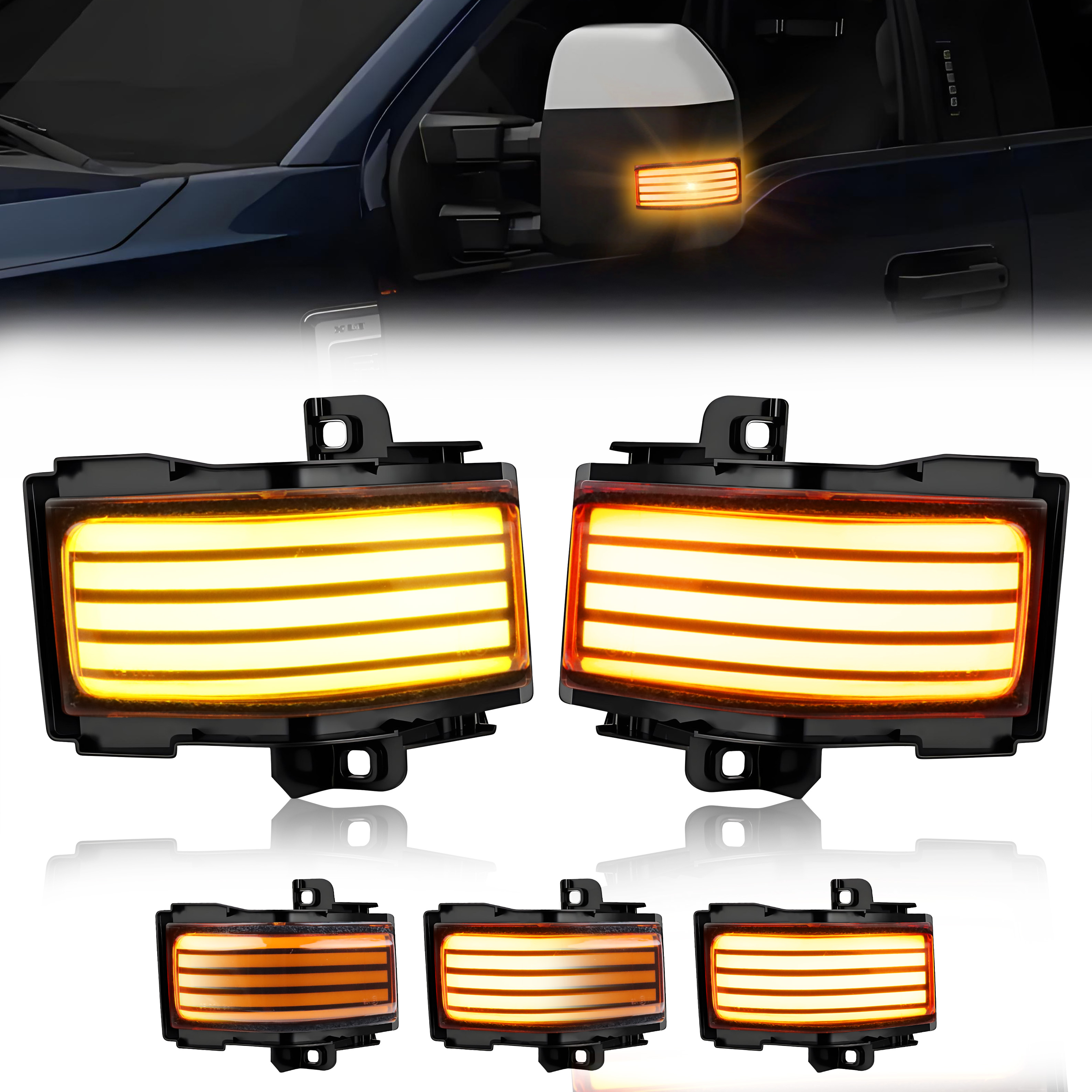 2Pcs Turn Signal Light Side Mi - Signal Panel Orange บทวิจารณ์และราคา