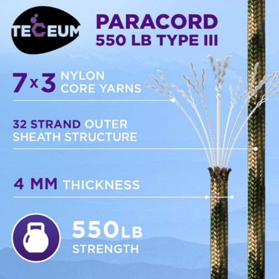 Reflective Paracord Rope 1000  - Para Cord 1000Ft บทวิจารณ์และราคา