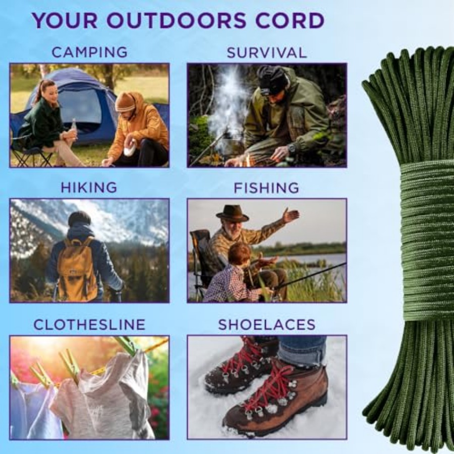 Reflective Paracord Rope 1000  - Para Cord 1000Ft บทวิจารณ์และราคา