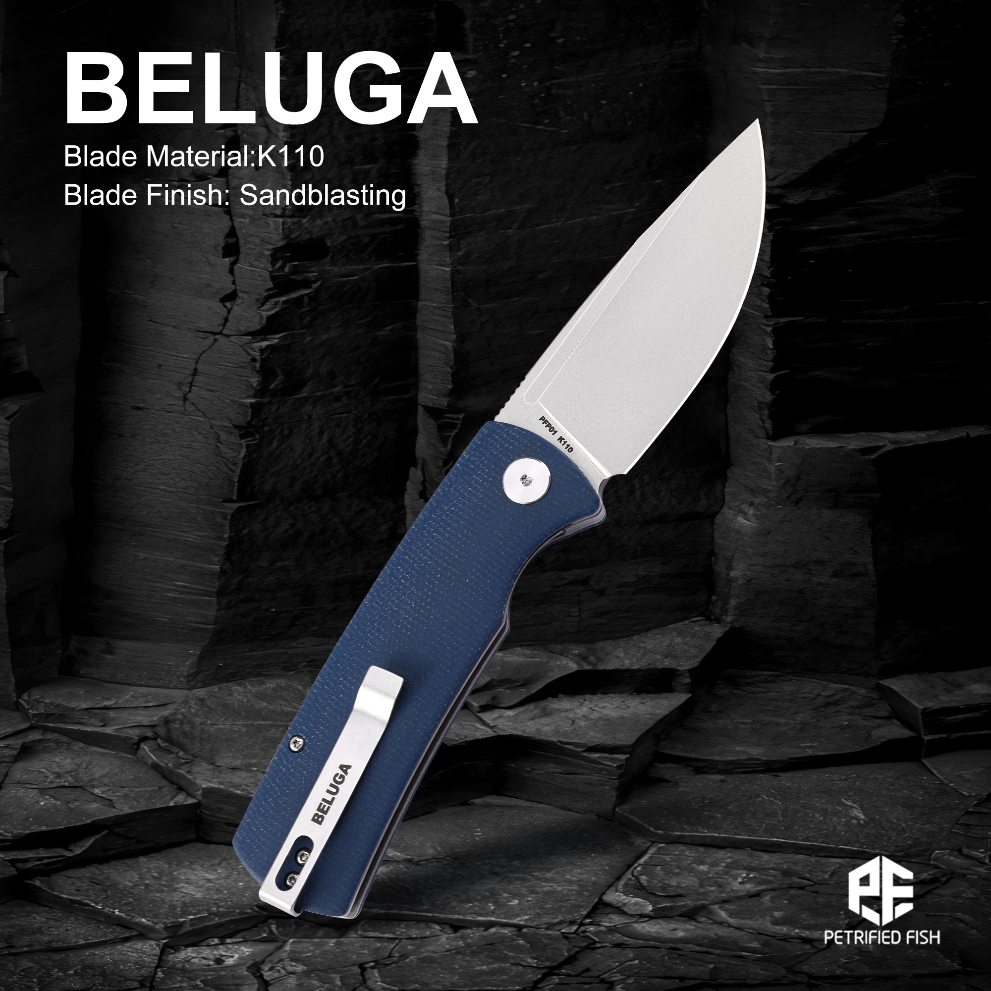 Petrified Fish Beluga PFP01 Qu - Bushcraft Knife Fixed บทวิจารณ์และราคา